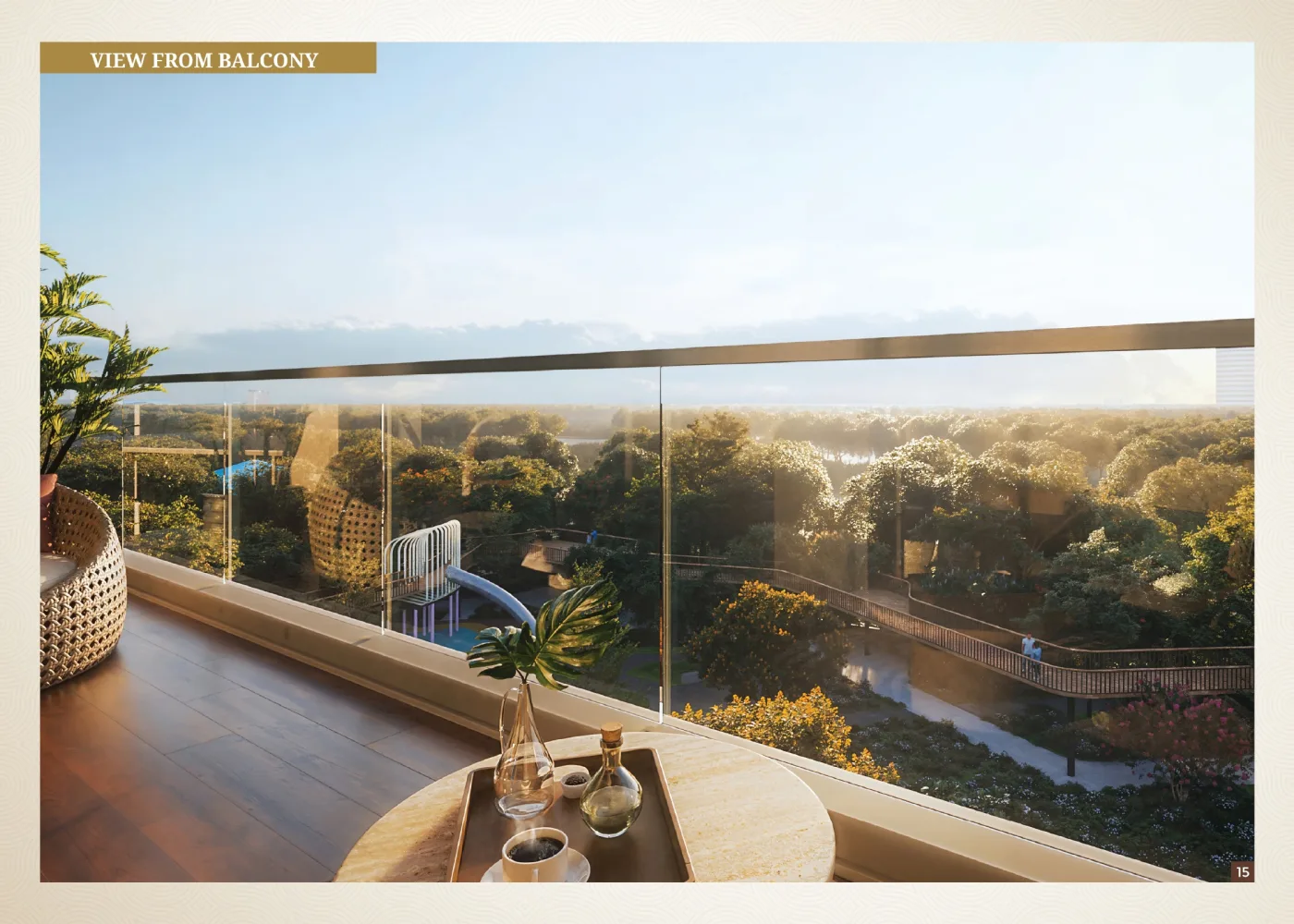 View from a balcony at the Eaton Park enclave within The Prestige City
