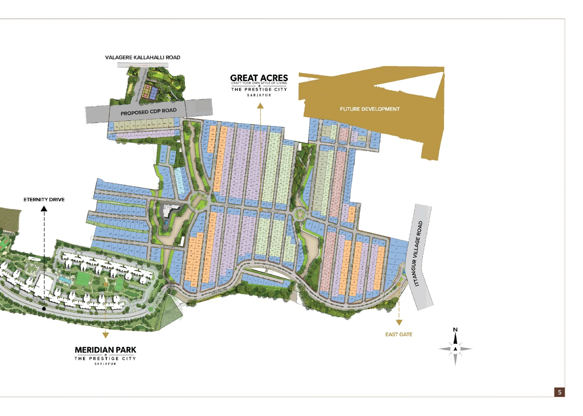Master Plan — East — The Prestige City, Sarjapur Road township master plan